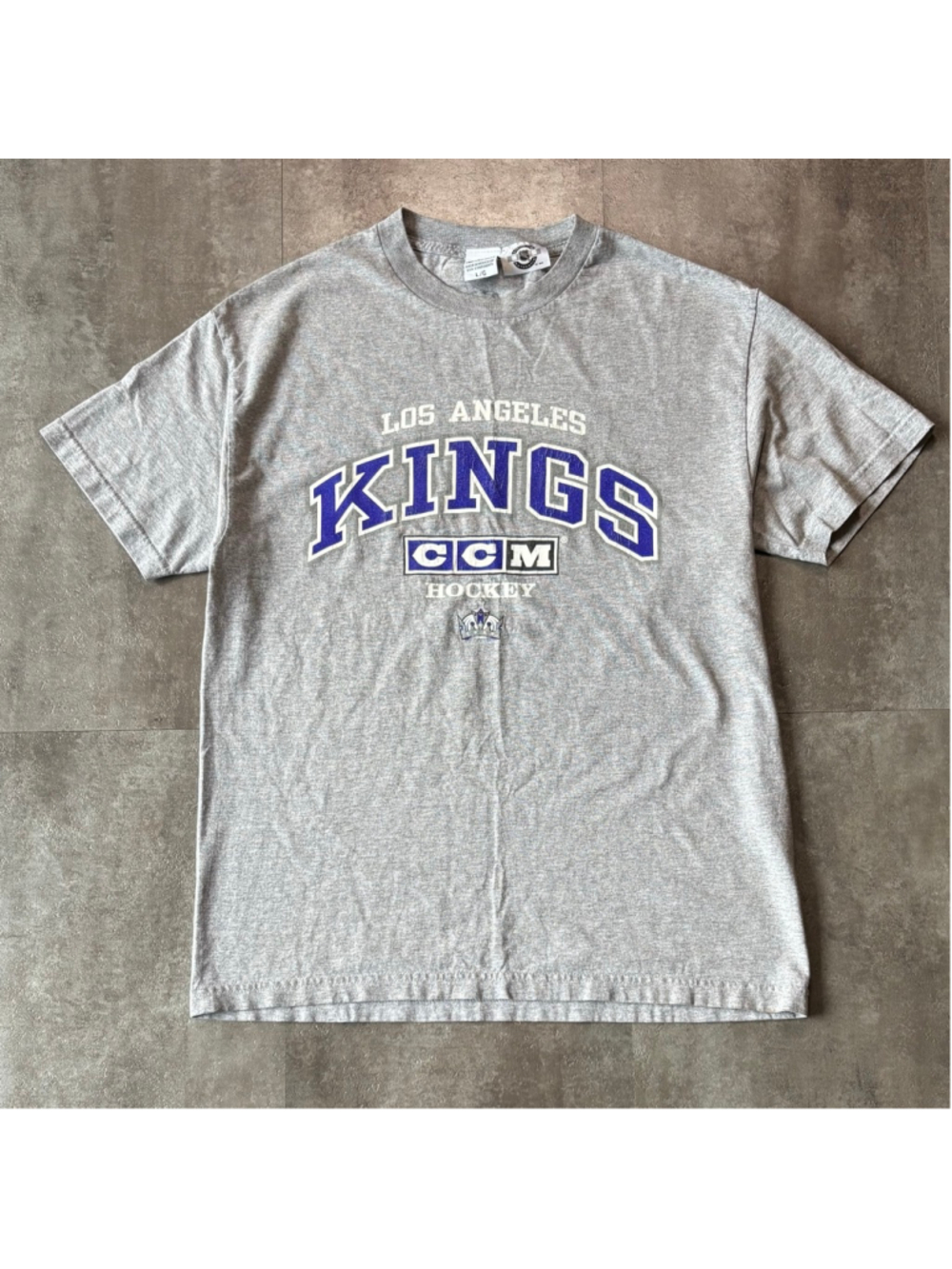 Vintage LA Kings CCM Shirt Mens Large Gray